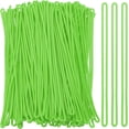 thumbnail image 1 of Luggage tag Loops, 100 Pcs PVC Loop Straps Bag Tag Loops Holders Worm for ID Card Bags Suitcase Label Fasteners, Green, 1 of 5