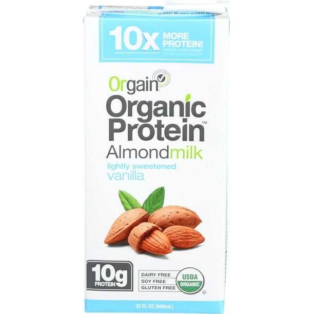 Orgain Organic Protein Almond Milk, Lightly Sweetened Vanilla, 32 Fl Oz