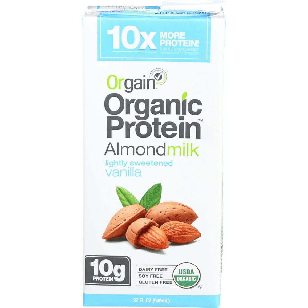 Orgain Organic Protein Almond Milk, Lightly Sweetened Vanilla, 32 Fl Oz