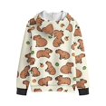 thumbnail image 2 of Chaqlin Classic Horse Fuzzy Hooded Sweatshirt for Boys and Girls - Lightweight Comfy Casual Pullover with Pockets for Fall and Winter Outdoor Wear, 2 of 7