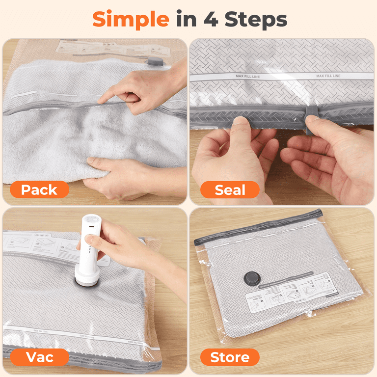 Mibote 15-Piece Vacuum Storage Bags with Rechargeable Pump photo 7