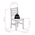 thumbnail image 6 of Winsome Wood Clayton 3-Pc Dining Set, Drop Leaf Table & 2 Ladderback Chairs, Walnut Finish, 6 of 6