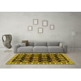 thumbnail image 3 of Ahgly Company Indoor Rectangle Abstract Yellow Modern Area Rugs, 7' x 10', 3 of 4
