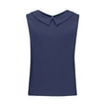 thumbnail image 4 of Atogsazn Women's Summer Linen Tank Tops Casual Loose Sleevelees Pullover Shirts Lightweight Blouse Outfit Clothes Navy M, 4 of 5