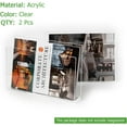 thumbnail image 3 of XOHYW 2 Pcs Magazine Holder, Wall Mount Clear Acrylic Magazine Rack, Organizer Folder, Bookshelf, File Storage Rack for Waiting Room, Living Room, Office, Home Display, 3 of 7