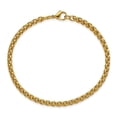 thumbnail image 3 of Auriga Fine Jewelry Stainless Steel Yellow IP-plated 4mm 8.5" Spiga Chain Bracelet for Women, 3 of 4