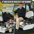 thumbnail image 4 of SEANATIVE Xma Golf Cart Seat Cover for Front Seats Snowman Golf Cart Seat Blanket with Pockets Non-Slip Golf Cart Seat Towel for Club Car Travel Sports Golf Cart Accessories for 2 Person Seats, 4 of 7