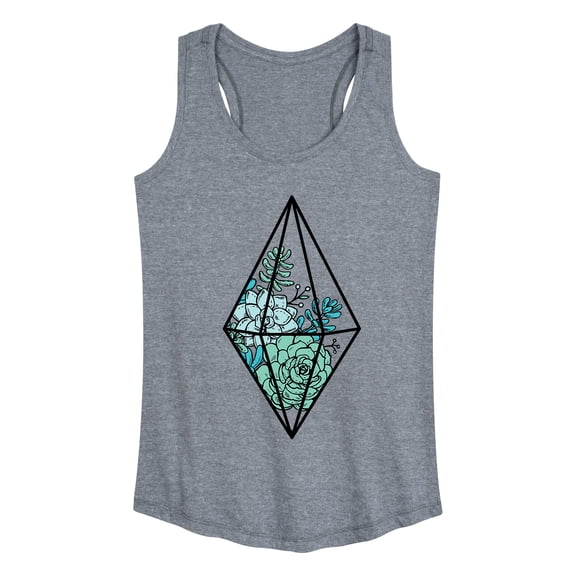 Instant Message - Succulent Terrarium - Women's Racerback Tank Top
