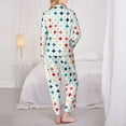 thumbnail image 3 of Pajama Sets for Women 2 Pcs, Colorful Geometric Button Down Long Sleeve Sleepwear Lounge PJ Sets, 3 of 6