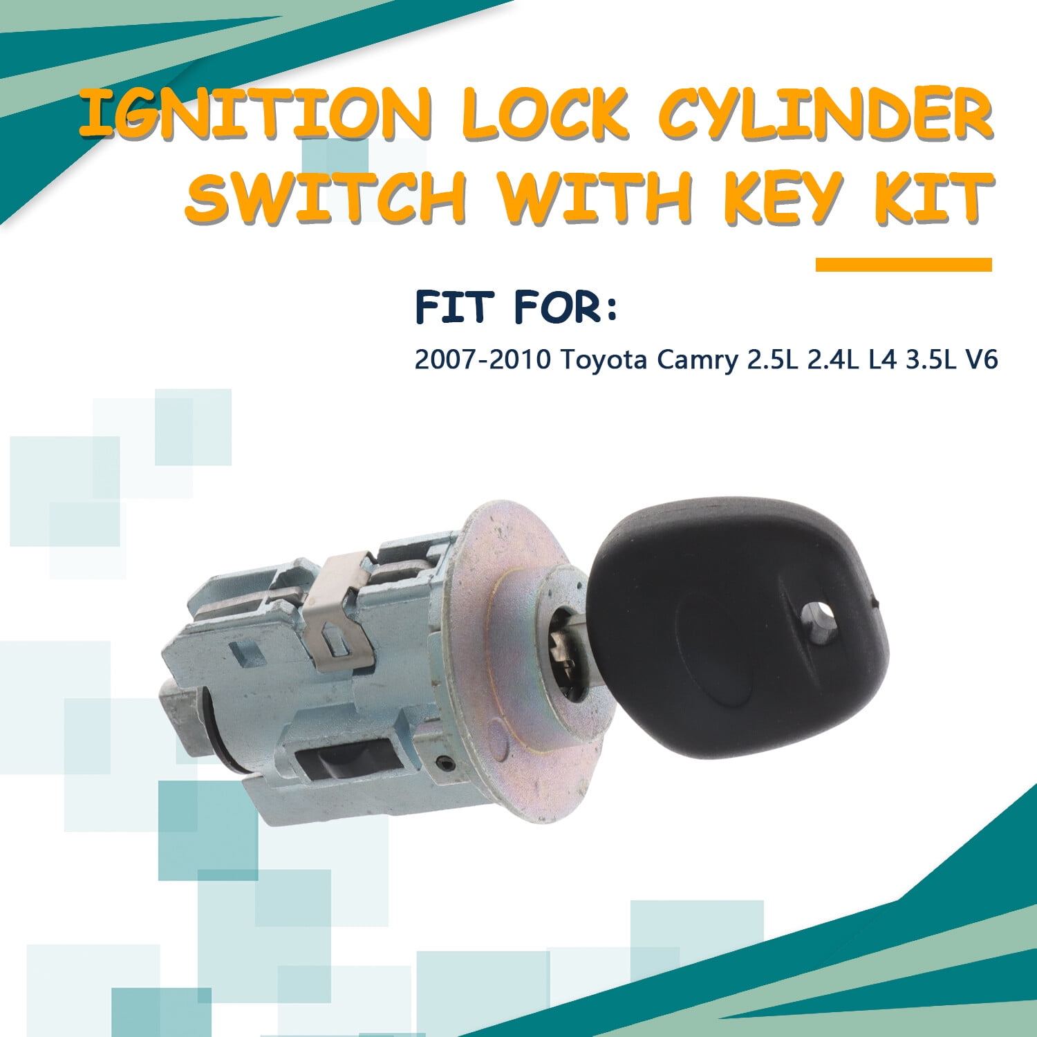 Ignition Power Switch with Key Fit for 07-10 Toyota Camry 2.5L 3.5L 2.4L