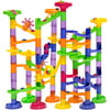 Best Choice Products 105 PieceTranslucent Marble Run Coaster Railway Toy Game Set 75 Building Blocks+30 Marbles