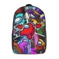 thumbnail image 6 of Among Us Backpack for College 17 Inch Lightweight Waterproof Book Bag with Adjustable Straps Unisex Large Capacity Travel Daypack, 6 of 9