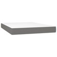 thumbnail image 3 of vidaXL Box Spring Bed with Mattress Dark Grey 152x203 cm Queen Fabric, 3 of 5