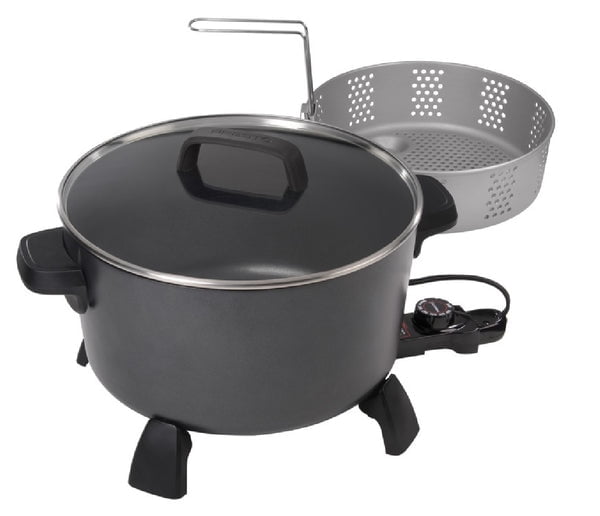 1PKPresto 06009 Kitchen Kettle Deep FryerMulti Cooker, Aluminum, 10