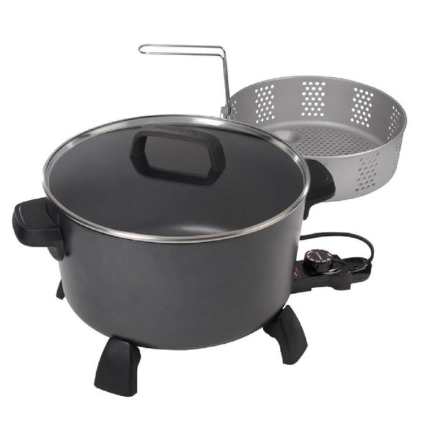 1PKPresto 06009 Kitchen Kettle Deep FryerMulti Cooker, Aluminum, 10