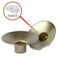 thumbnail image 4 of Ner Mitzvah, Safety (Center Pin) Candle Holder - Nickel Plated, Gold Drip Cup (2 Pack), 4 of 5