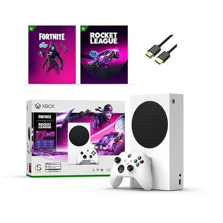 2023 Newest Xbox-Series S Fortnite & Rocket League Bundle with One Wireless Controller, 8X_Cores Zen 2 CPU, RDNA 2 GPU, 10GB GDDR6 RAM, 512GB SSD, High Speed HDMI Cable