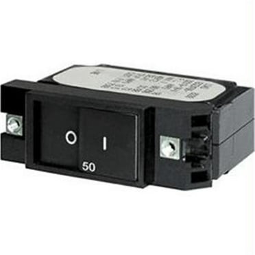 Blue Sea 7400 Single Pole Small Case Flat Rocker Circuit Breaker  -  5 Amp
