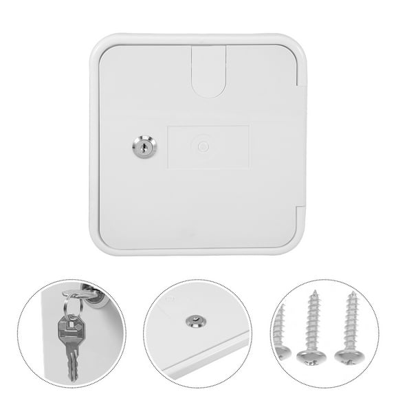 FOLOYORI Rv Power Cable Hatch Door 1 Set 8.7x8.1x1.6in White Abs For Rv Parts Door