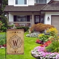 thumbnail image 5 of Classic Monogram Letter W Garden Flag - Burlap Family Last Name Yard Flag - Wood Background Initial House Yard Patio Outdoor Decor - 12 x 18 Inch Double Sided, 5 of 6