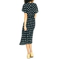 thumbnail image 2 of Sanctuary Clothing Womens Polka-Dot Wrap Dress, Black, Large, 2 of 2