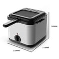 thumbnail image 2 of Stainless Steel Electric Fryer, 1000W Multifunctional Kitchen Tool with Basket, EU Plug, 220V-230V, 2 of 8