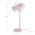thumbnail image 4 of Nourison 18" Metal LED Desk Lamp, Modern, Traditional, Task Light for Office, Dorm, Bedroom, Kids Lamp, Pink, 4 of 7