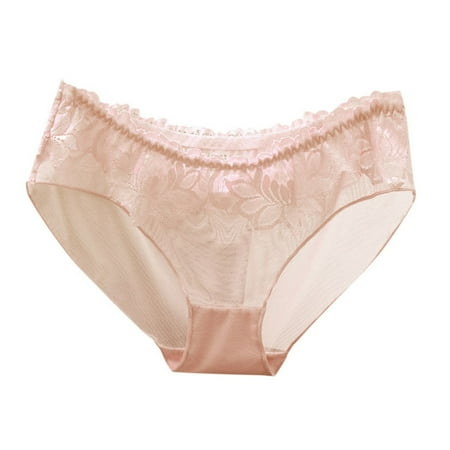 Xiaoxatg Sexy Panties for Women Sexy Transparent Lace Underwear For Women Low Waisted And Seamless Spicy And Transparent Mesh Triangle Pants Women Panties plus Size Boxes