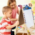 thumbnail image 6 of VECUKTY Kids Art Easel, Robot 3‑in‑1 Wooden Adjustable Height Magnetic Drawing Board & Chalkboard, Detachable Paper Roll Painting Stand Set for Toddlers Boys Girls Ages 3‑10, 6 of 9