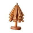 thumbnail image 2 of Tapete aislante con forma de árbol, plegable, antideslizante, para mesa, para ollas 3 piezas de palo de rosa, 2 of 9