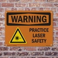 thumbnail image 5 of Practice Laser Safety OSHA WARNING Aluminum Sign 14 Inch x 10 Inch - 5 Pack, 5 of 8