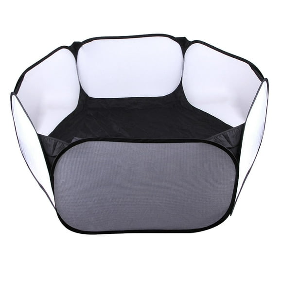 Corralito portátil ámster, juguetes para a prueba de mordeduras para mascotas, valla, accesorios pequeños, jaula a prueba de Escape para , negro Sunnimix Parque de animales pequeños