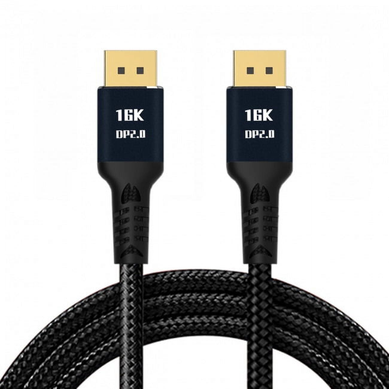 JSER DisplayPort 2.0 DP to DP Cable 16K 60hz Cable 2m Ultra-HD UHD DP 1.4 8K 120hz for PC Laptop TV