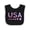 Black and White, variant on Inktastic Fourth of July USA Red, White, and Blue Boys or Girls Baby Bib
