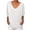 White, variant on KIHOUT Women's V-neck T-shirt Tops 3/4 Sleeve Solid Color Blouse