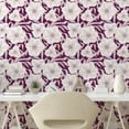thumbnail image 2 of Ambesonne Dreamy Floral Peel & Stick Wallpaper for Home, Flowers Jumble Leaves, 13"x100", Pastel Purple Plum Ivory, 2 of 5