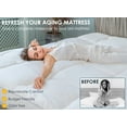 Queen Rose Mattress Topper White Luxury Down Alternative Fiber Mattress Topper with Elastic Band