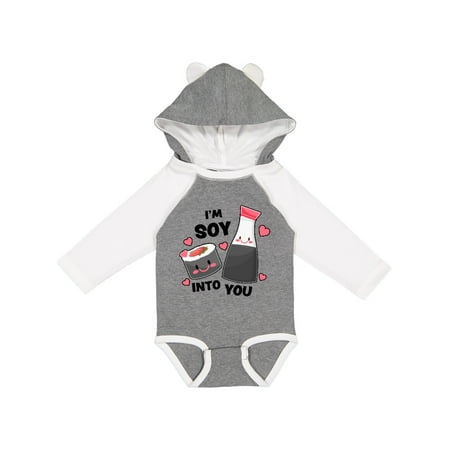 

Inktastic I m Soy Into You with Cute Soy Sauce and Sushi Gift Baby Boy or Baby Girl Long Sleeve Bodysuit