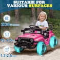 thumbnail image 5 of Ktaxon 12V Powered Ride On Car Truck,  Kids Electric Car w/Parent Remote Control, Spring Suspension, LED Lights- Pink, 5 of 9
