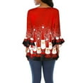 thumbnail image 3 of FASHIONWT Women Christmas 3/4 Long Sleeve T-shirt, 3 of 8