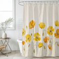 thumbnail image 6 of Yellow Flowers Shower Curtain Set - 72" x 78" Washable Bathtub Curtain with 12 Hooks, Farmhouse Botanical Watercolor Floral Waterproof Fabric Stall Shower Curtains for Bathroom/Bathtub Décor, 6 of 6