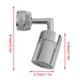 thumbnail image 4 of Inteprter Grifo de agua giratorio antisalpicaduras de 720 grados, extensor de grifo de cocina, accesorios para lavabo, rociador de boquilla ajustable para Type6 NO6 Inteprter HA000908-02, 4 of 6