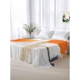 thumbnail image 5 of Burnt Orange Grey King Size Flat Sheet, Wrinkleproof & Fadeproof Cooling Flat Bed Sheet Only, Abstract Geometric Oil Painting Modern Breathable Soft Bedding Top Sheets 105 x 98 Inches, 5 of 8