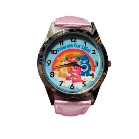 Care Bears Friends For Life Pink Leather Band Wrist Watch