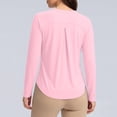 thumbnail image 4 of Posijego Women's UPF 50+ Sun Shirts Long Sleeve Sun Protection Tops Quick Dry Lightweight Athletic Workout Running Active Tees, 4 of 5