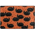 thumbnail image 4 of SKYSONIC Halloween Spooky Cats Non-Slip Area Rug, Orange Cartoon Star Floor Carpet Comfort Floor Mats Decor for Indoor Front Porch Living Room Bedroom Kitchen, 36"x24", 4 of 7