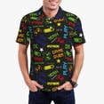 thumbnail image 1 of Fotbe Pixel Game Camiseta Polo de Golf para Hombre con Estampado – Camisa Deportiva Transpirable con Cuello Abotonado-Small, 1 of 6