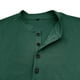 thumbnail image 4 of Blusas y camisas de manga larga con cuello redondo para hombre, blusa informal de moda con bloques de color, manga larga, cuello redondo, blusa de poliéster, algodón y poliéster., 4 of 6