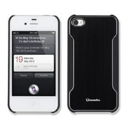 Qmadix Snap-On Face Plate for Apple iPhone 4 - Metalix Black