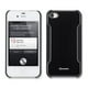 Qmadix Snap-On Face Plaque pour Apple iPhone 4 - Metalix Noir – image 1 sur 1